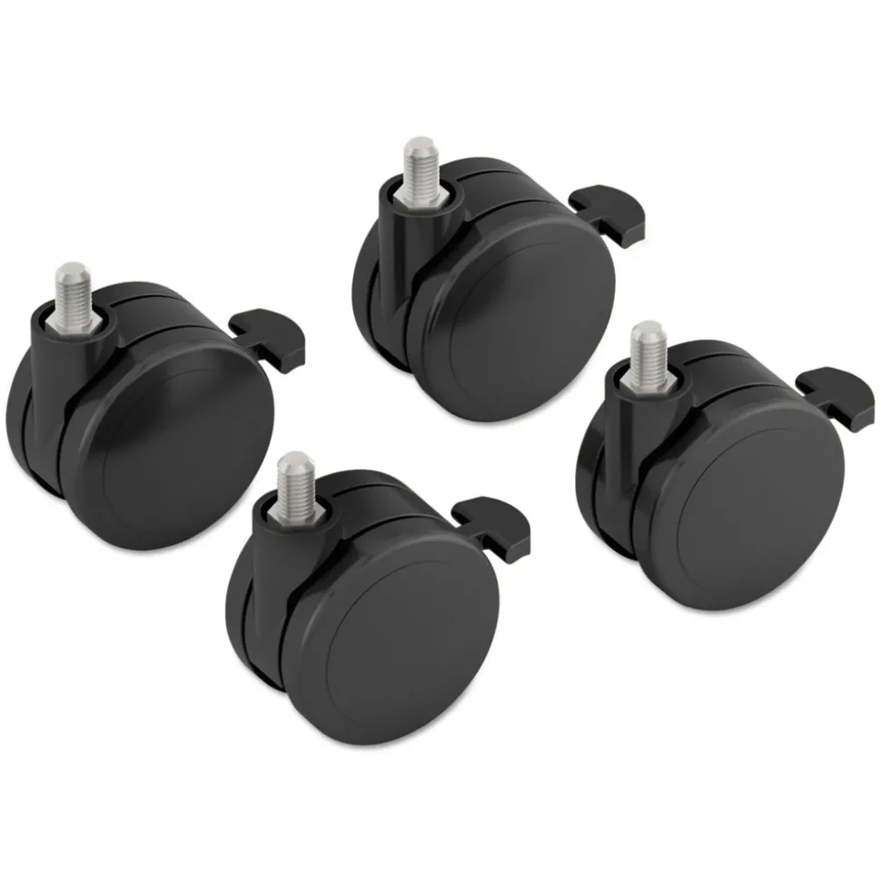 HON 2 in. Wheel Grip Ring Stem Height-Adjustable Base Caster Add-On Kit - Black (4/Set)