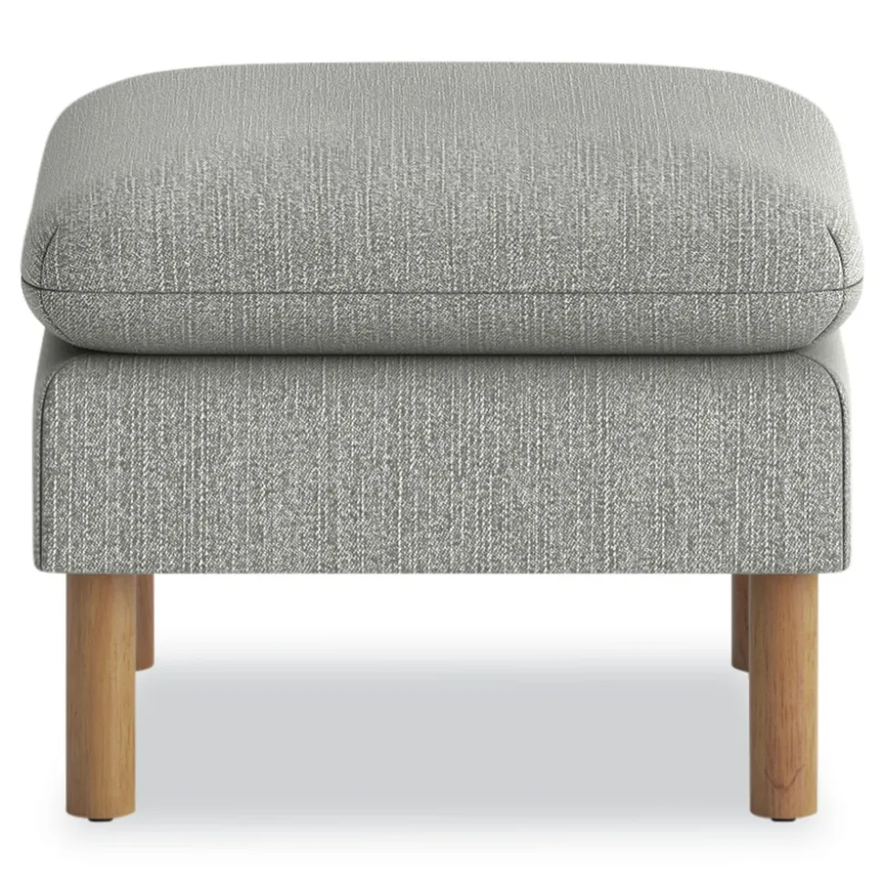 HON 23 in. x 23 in. x 17.5 in. Parkwyn Series Ottoman - Gray/Oak