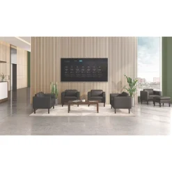 HON 23 in. x 23 in. x 17.5 in. Parkwyn Series Ottoman - Black