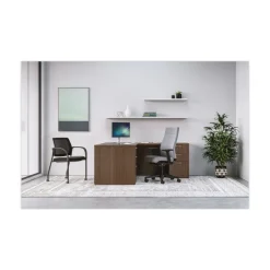 HON 48 in. x 24 in. x 29 in. Reversible (Left or Right) Mod Return Shell - Sepia Walnut