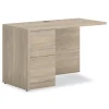 HON 10500 Series Full-Height Right Pedestal 48 in. x 24 in. x 29.5 in. Return - Kingswood Walnut