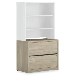 HON 10500 Series 36 in. x 20 in. x 29.5 in. Legal/Letter-Size 2-Drawer Lateral File - Kingswood Walnut