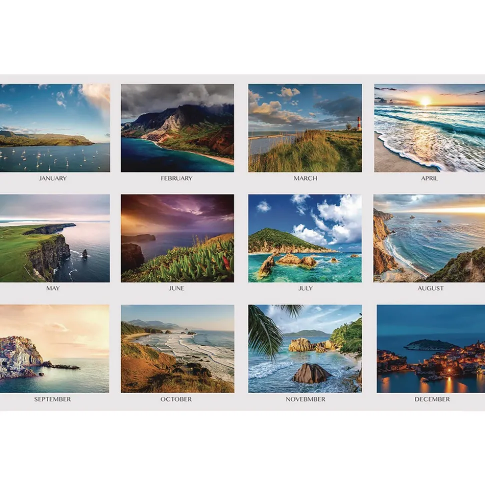House of Doolittle Earthscapes 22 in. x 17 in. 12-Month (Jan to Dec) 2026 Recycled Desk Pad Calendar - Multicolor