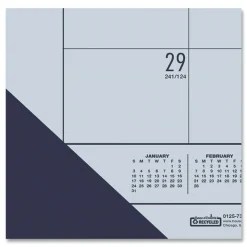 House of Doolittle EcoTones 22 in. x 17 in. 12-Month (Jan to Dec) 2026 Recycled Monthly Desk Pad Calendar - Sunset Orchid/Cordovan