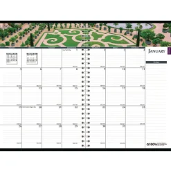 House of Doolittle 10 in. x 7 in. 12-Month (Jan-Dec 2026) Earthscapes Recycled Weekly/Monthly Planner - Black Cover