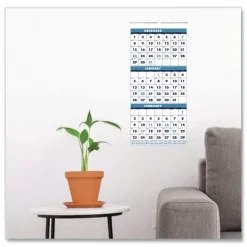 House of Doolittle 14-Month: June 2025 to July 2026 8 in. x 17 in. Academic Year Recycled Three-Month Format Wall Calendar - White Sheets