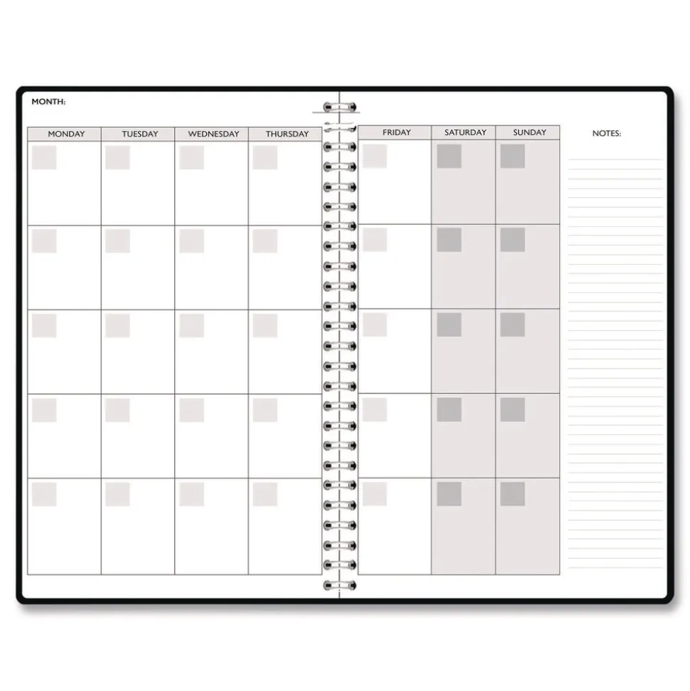 House of Doolittle Recycled Non-Dated Monthly/Weekly Abstract Faces Planner - Black/White Cover