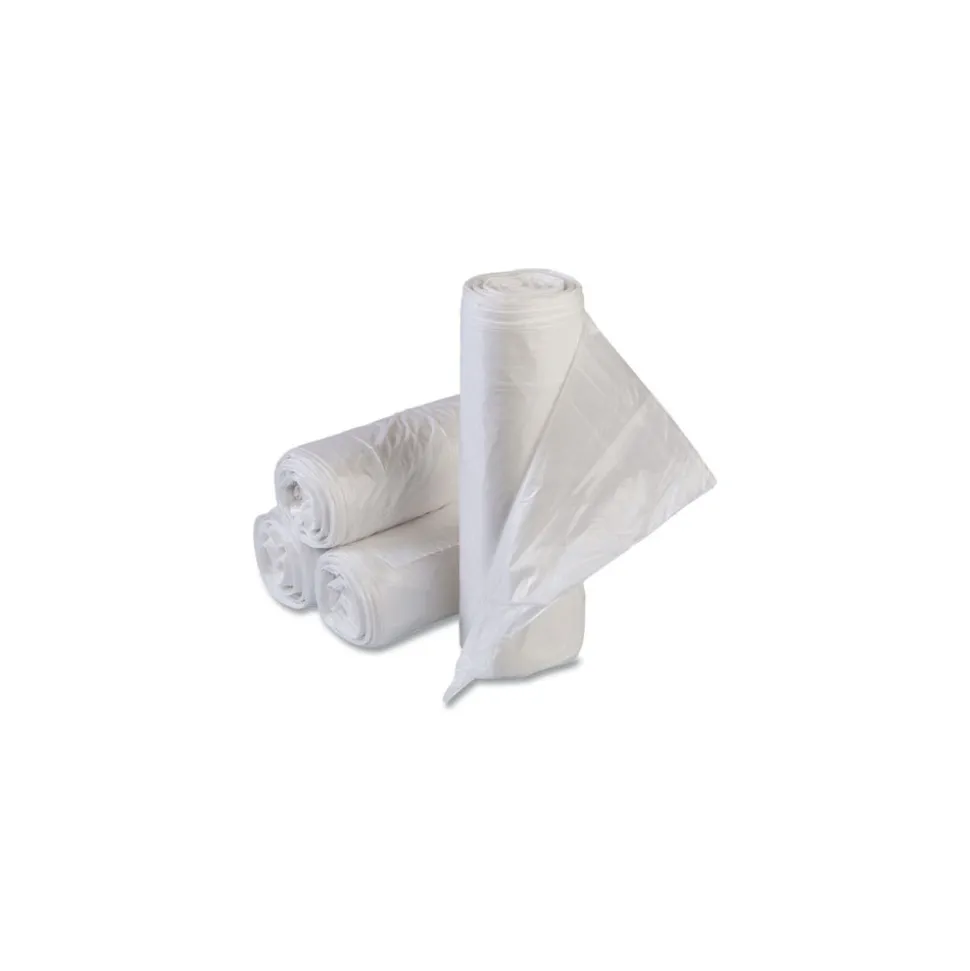 Inteplast Group Draw-Tuff 38 in. x 28.5 in. 1 mil, 23 Gallon, Draw-Tape Can Liners - Natural (6/Carton)