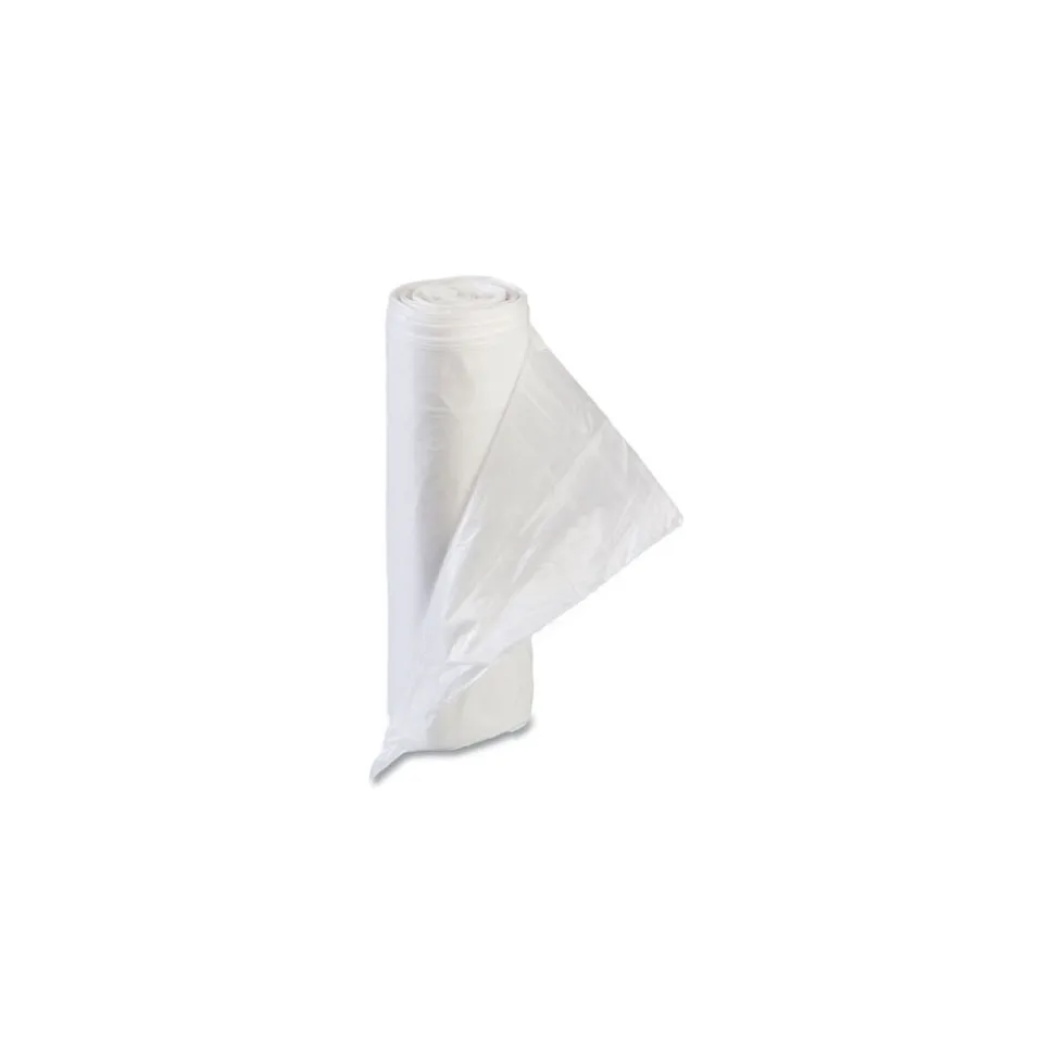 Inteplast Group Draw-Tuff 38 in. x 28.5 in. 1 mil, 23 Gallon, Draw-Tape Can Liners - Natural (6/Carton)