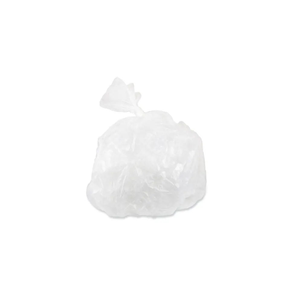 Inteplast Group Draw-Tuff 38 in. x 28.5 in. 1 mil, 23 Gallon, Draw-Tape Can Liners - Natural (6/Carton)