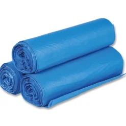 Inteplast Group 60 Gallon 18 mic 40 in. x 48 in. High-Density Commercial Can Liners - Blue (200/Carton)