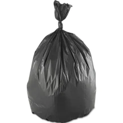 Inteplast Group Low-Density 60 Gallon 38 in. x 58 in. Commercial Can Liners - Black (100/Carton)