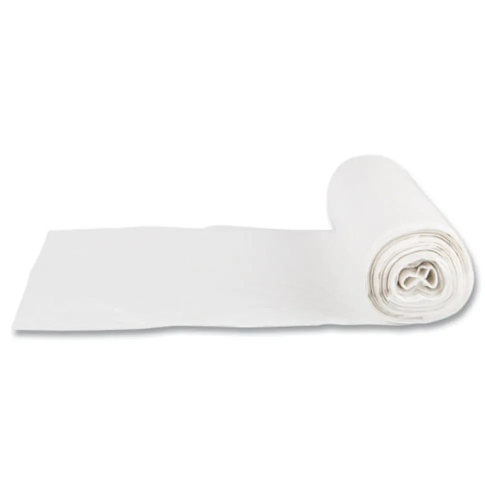 Inteplast Group Low-Density 16 Gallon 24 in. x 32 in. Commercial Can Liners - White (500/Carton)