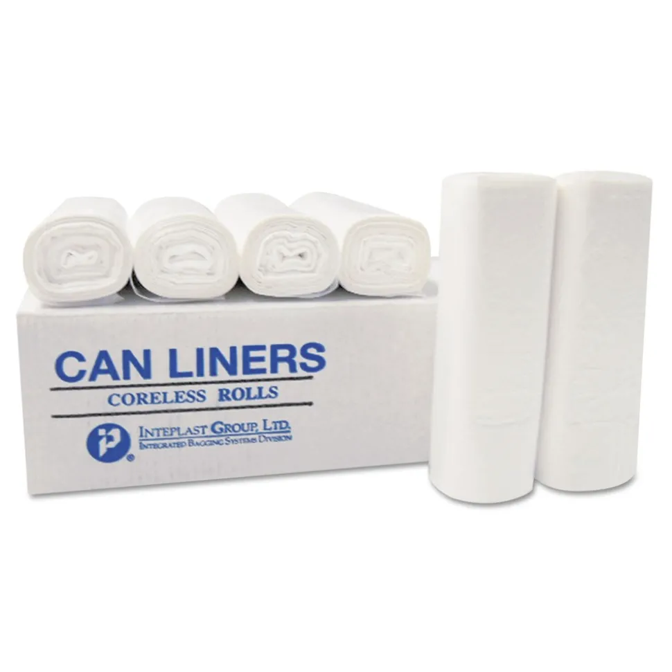 Inteplast Group S334011K 33 Gallon 11 mic 33 in. x 40 in. High-Density Commercial Can Liners - Black (500/Carton)