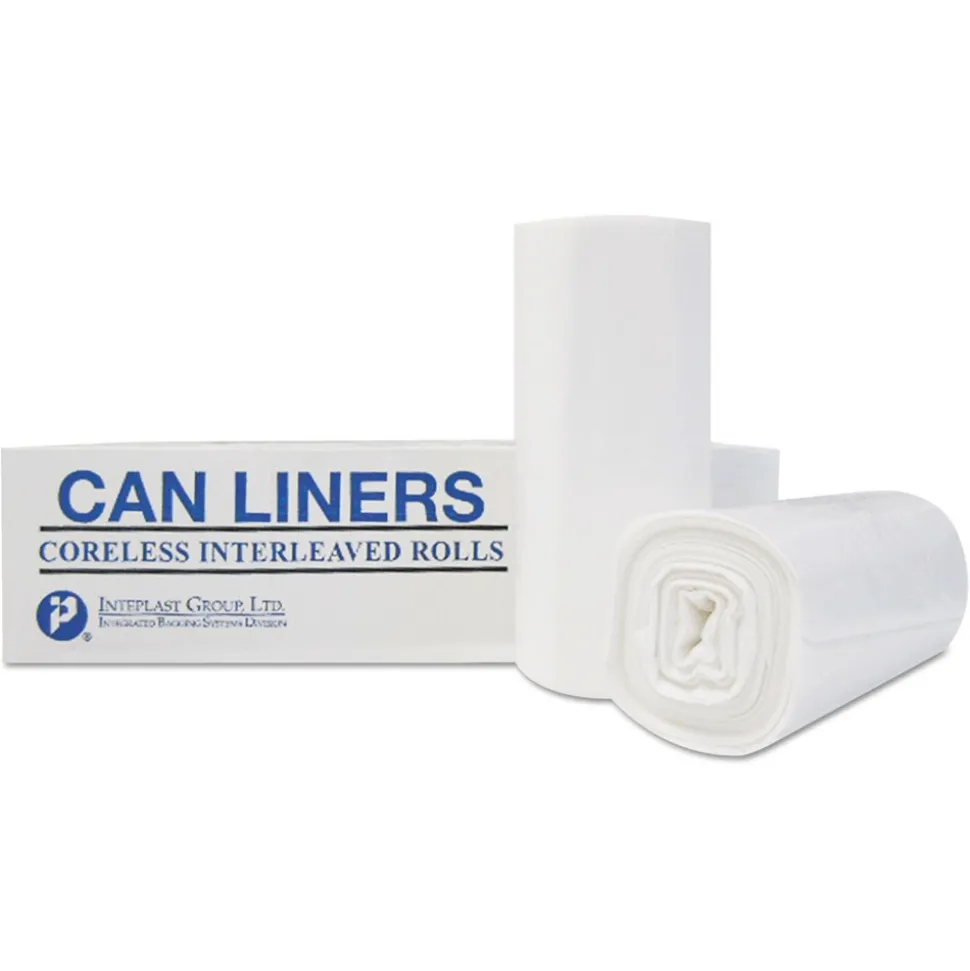 Inteplast Group S334011K 33 Gallon 11 mic 33 in. x 40 in. High-Density Commercial Can Liners - Black (500/Carton)