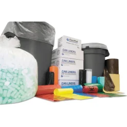 Inteplast Group WSL3858XHW-2 Low-Density 60 Gallon 0.7 mil 38 in. x 58 in. Commercial Can Liners - White (100/Carton)