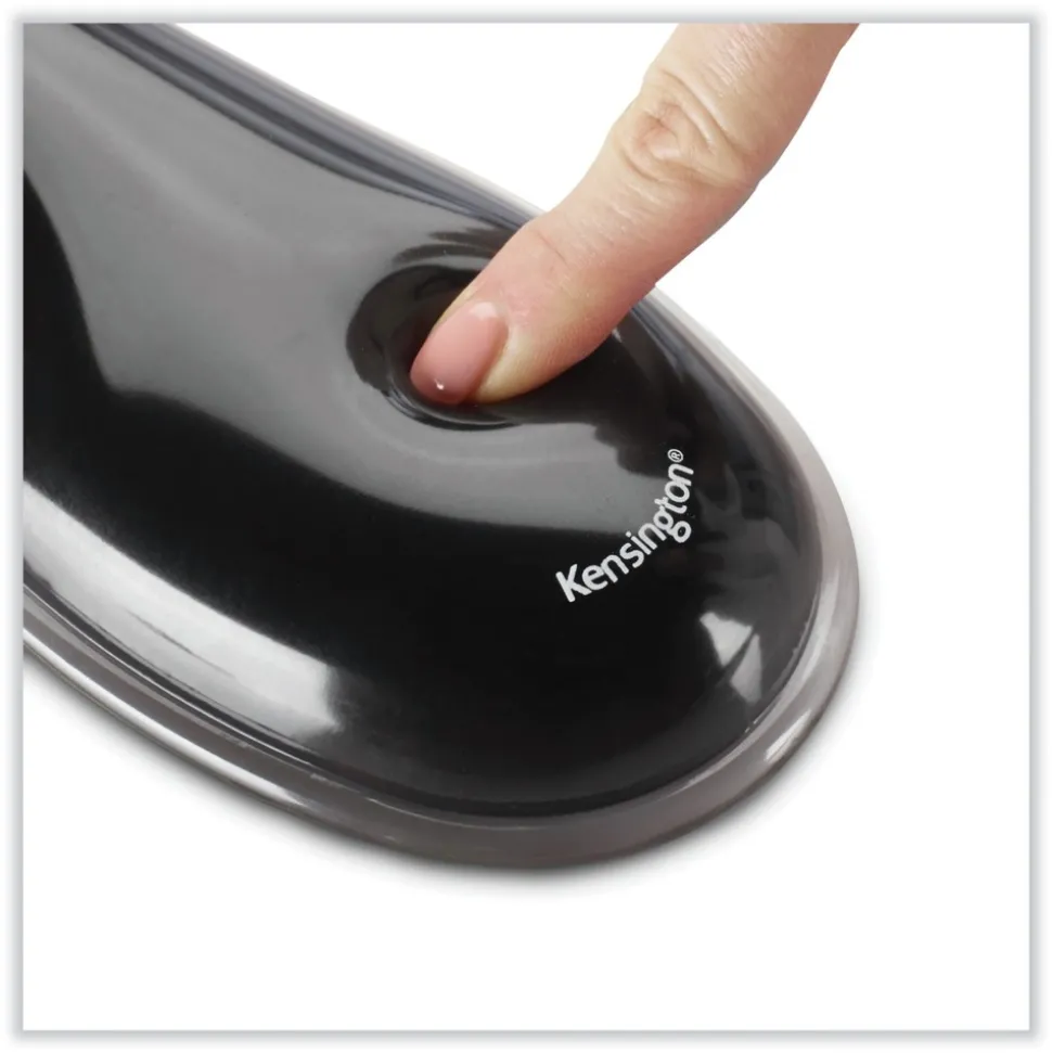 Kensington K62401AM 9.37 x 13 Duo Gel Wave Mouse Pad with Wrist Rest - Blue