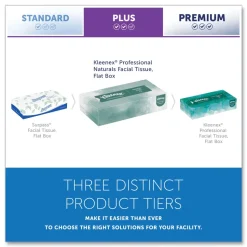 Kleenex Naturals 2-Ply Flat Box 8.3 in. x 7.8 in. Facial Tissues - White (48 Boxes/Carton, 125 Sheets/Box)