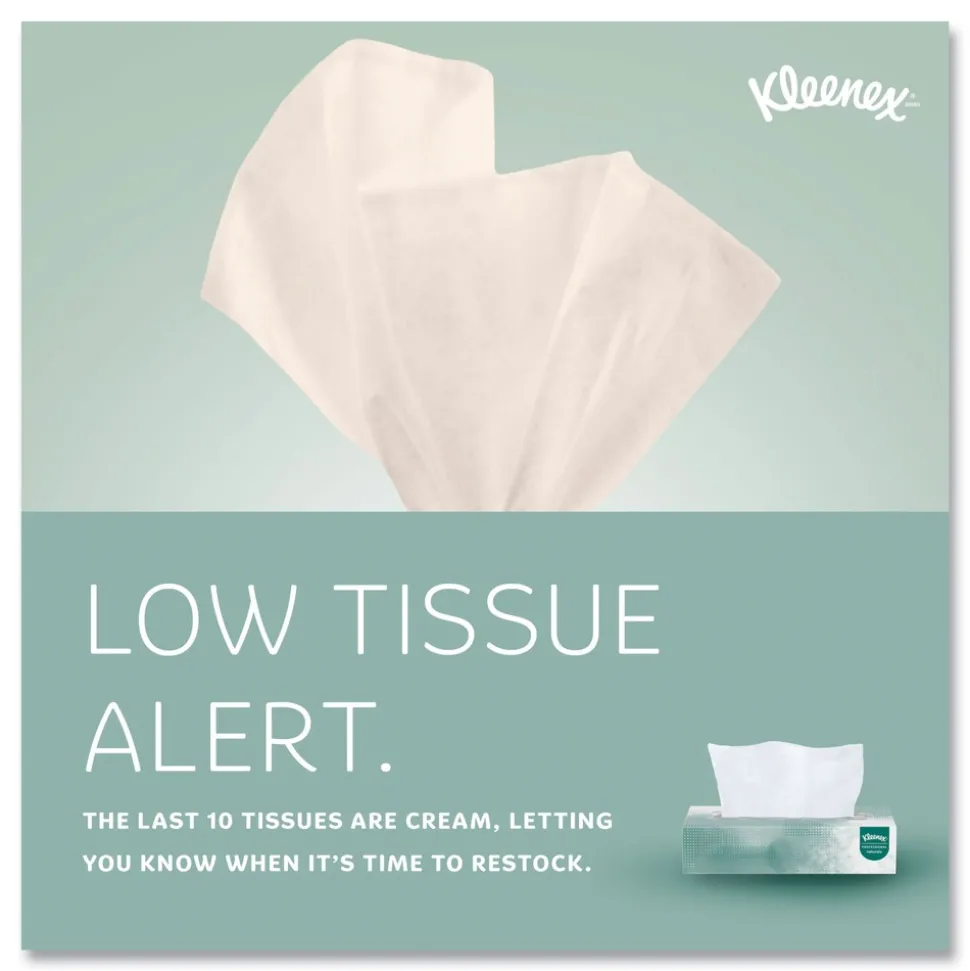 Kleenex Naturals 2-Ply Flat Box 8.3 in. x 7.8 in. Facial Tissues - White (48 Boxes/Carton, 125 Sheets/Box)
