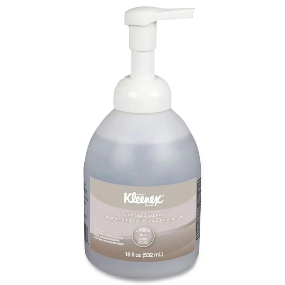 Kleenex 18 oz. Pump Bottle Fragrance-Free Alcohol-Free Foam Hand Sanitizer (4/Carton)
