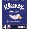 Kleenex Ultra Soft 3-Ply Facial Tissue - White (6/Carton)