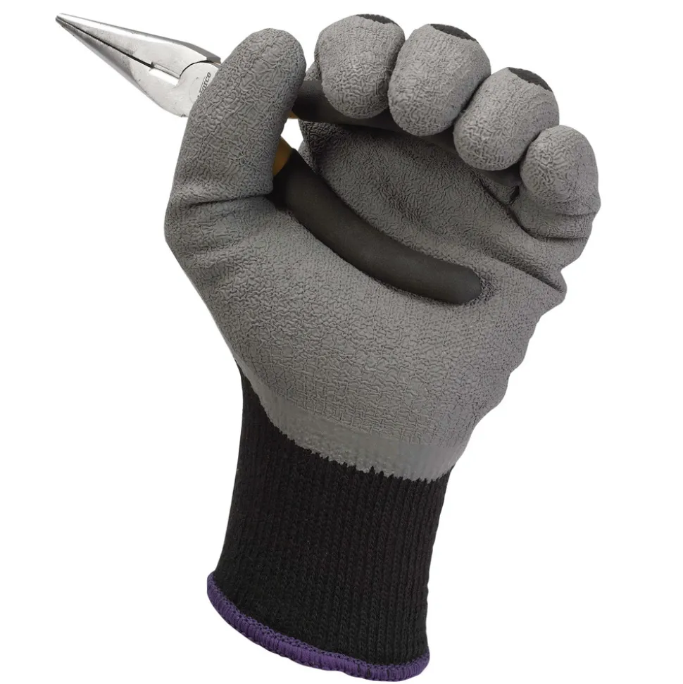 KleenGuard 12 Pairs/Pack KleenGuard G40 Multi-Purpose Latex Coated Gloves - Size 8, Black/Gray