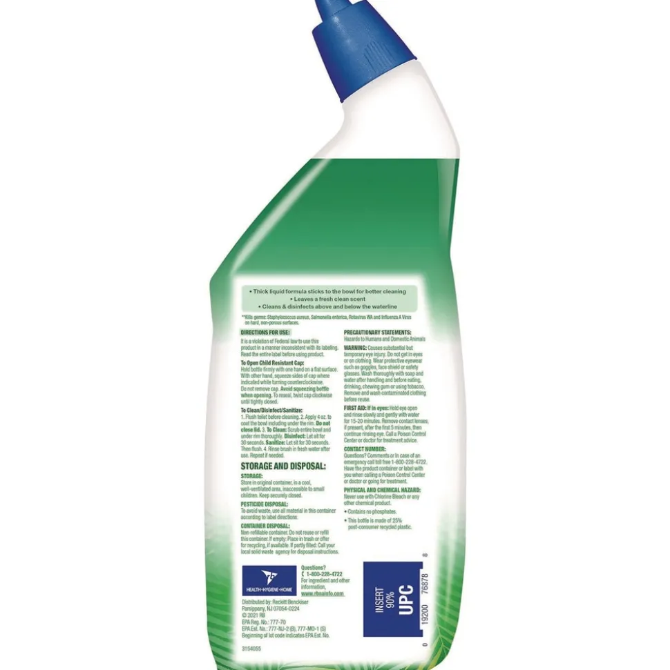LYSOL Brand 24 oz. Cling and Fresh Toilet Bowl Cleaner - Forest Rain (4/Carton)
