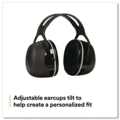 3M PELTOR X Series 31 dB NRR Earmuffs - Black