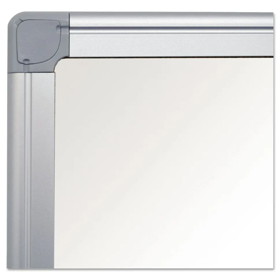 MasterVision Earth Silver 48 in. x 36 in. Easy Clean Magnetic Dry Erase Boards - White Surface/Satin Aluminum Frame