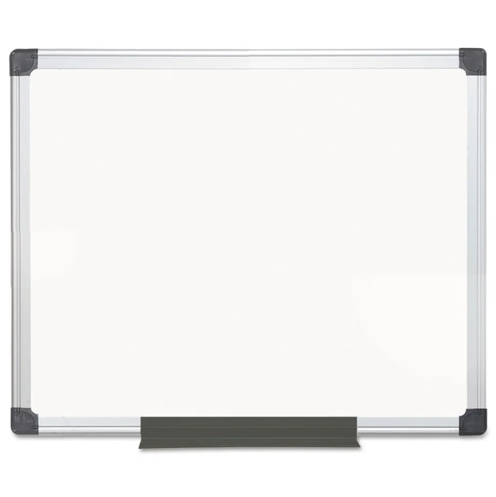 MasterVision 24 in. x 36 in. Aluminum Frame Value Melamine Dry Erase Board - White