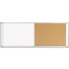 MasterVision 48 in. x 18 in. Combo Cubicle Workstation Dry Erase/Cork Board - Tan/White Surface, Aluminum Frame