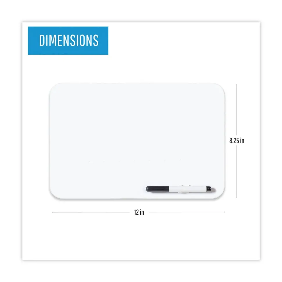 MasterVision 11.88 in. x 8.25 in. Dry Erase Lap Board - White Surface