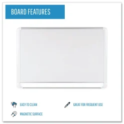 MasterVision 36 in. x 24 in. Gold Ultra Magnetic Dry Erase Boards - White Surface, White Aluminum Frame