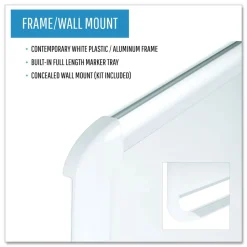 MasterVision 36 in. x 24 in. Gold Ultra Magnetic Dry Erase Boards - White Surface, White Aluminum Frame