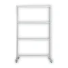 MasterVision 49 in. x 22 in. x 69 in. Protector Series Mobile Glass Panel Divider - Clear/Aluminum