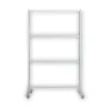 MasterVision 49 in. x 22 in. x 81 in. Protector Series Mobile Glass Panel Divider - Clear/Aluminum