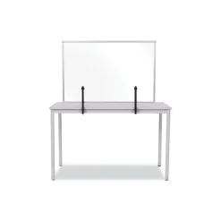 MasterVision Protector Series 35.4 in. x 0.16 in. x 23.6 in. Glass Aluminum Desktop Divider - Clear (1/Carton)