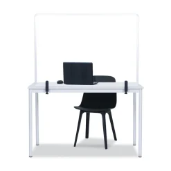 MasterVision Protector Series 35.4 in. x 0.16 in. x 23.6 in. Glass Aluminum Desktop Divider - Clear (1/Carton)