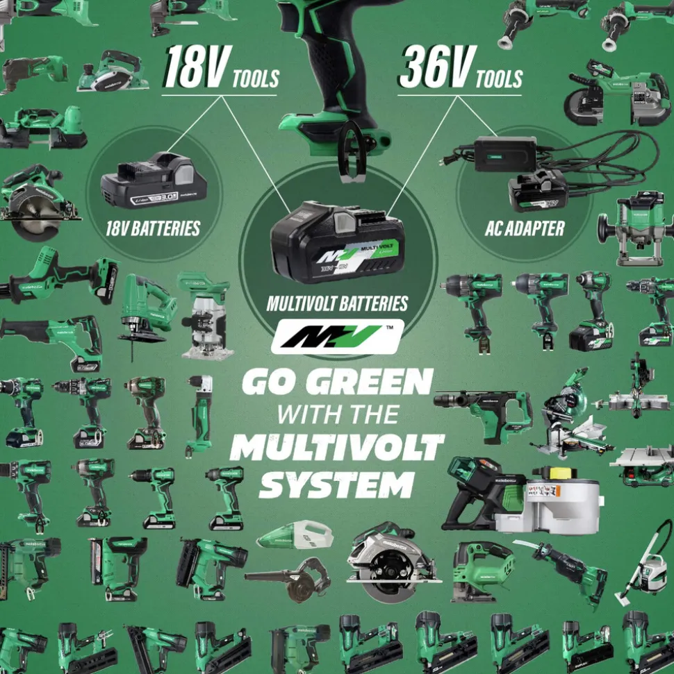 Metabo HPT GP18DAQ4M MultiVolt 18V Brushless Lithium-Ion 2 in. Cordless Die Grinder (Tool Only)