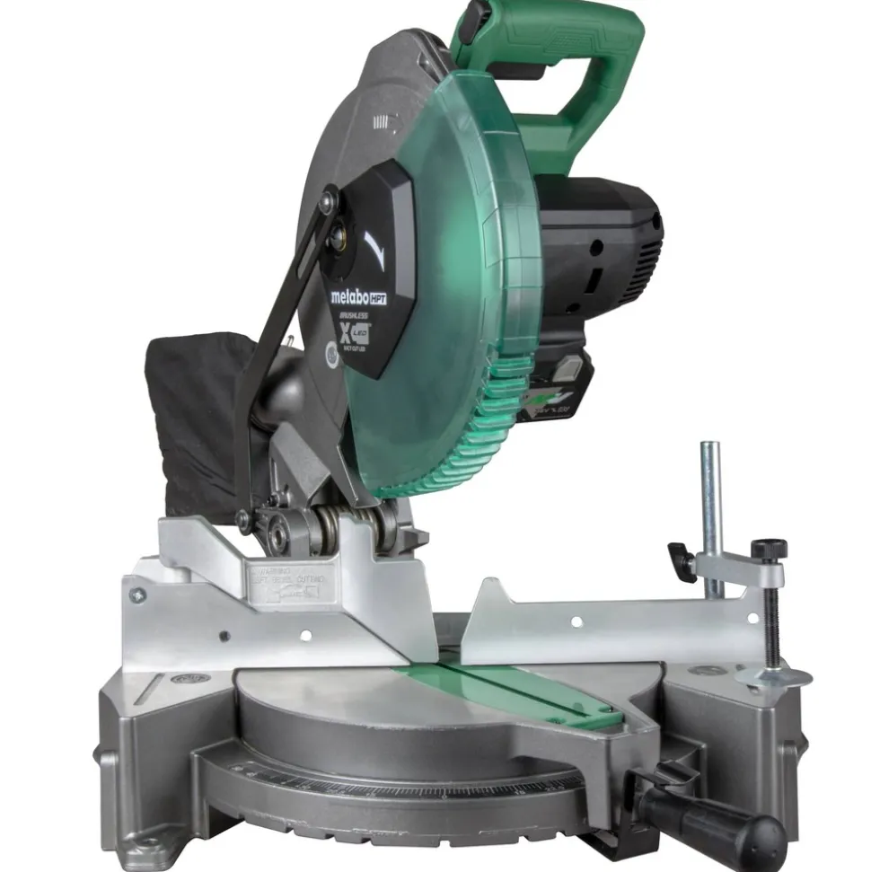 Metabo HPT 18V MultiVolt Brushless Lithium-Ion 10 in. Cordless Single Bevel Miter Saw Kit (5 Ah)