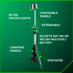 Metabo HPT 18V MultiVolt 4000 Lumen Lithium-Ion Cordless LED Tripod Site Light (Tool Only)