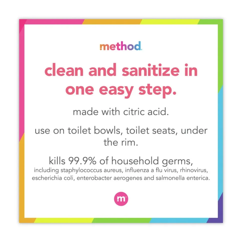 Method 24 oz Antibacterial Toilet Cleaner Bottle - Spearmint (6/Carton)