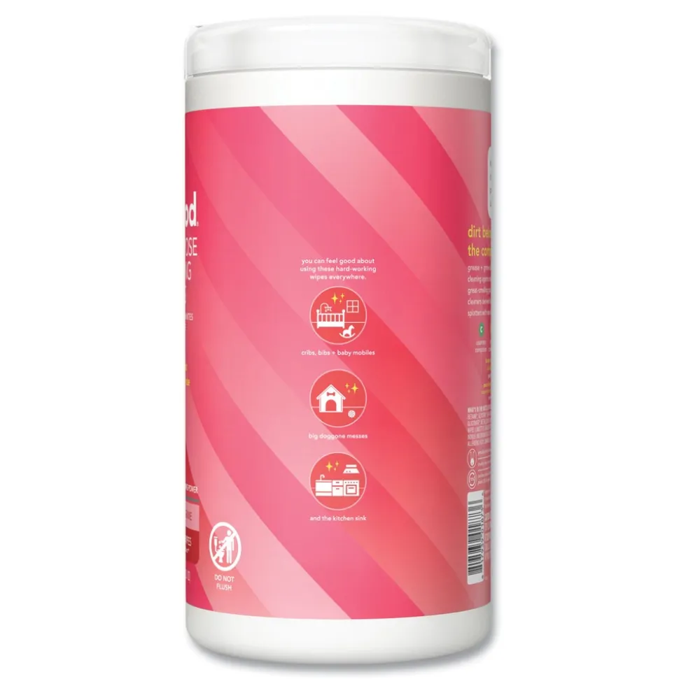 Method 1 Ply All Purpose Cleaning Wipes - White Pink Grapefruit (6/Carton)