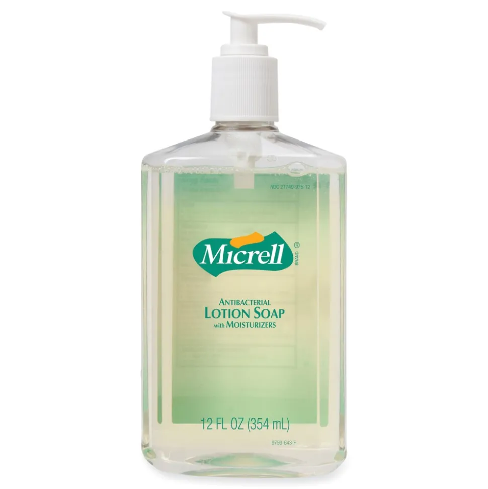 MICRELL 12 oz. Pump Bottle Antibacterial Lotion Soap - Light Scent (12/Carton)