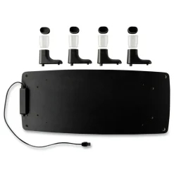 3M 21.6 in. x 9.4 in. x 2.7 in. to 3.9 in. Supports 33 lbs. Monitor Stand - Black/Clear