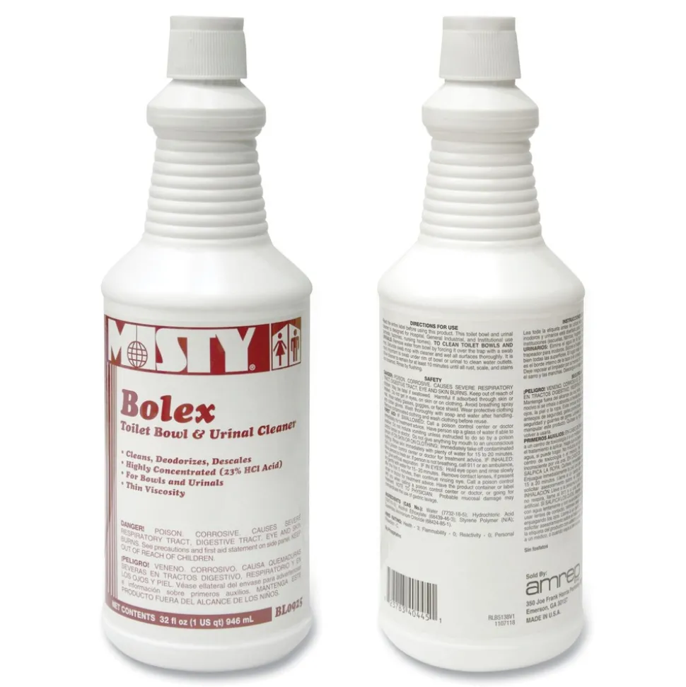 Misty 32 oz. Bolex 23 Percent Hydrochloric Acid Bowl Cleaner - Wintergreen (12/Carton)