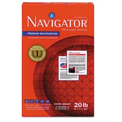 Navigator 97 Bright 20 lbs. Bond Weight 8.5 in. x 14 in. Premium Multipurpose Copy Paper - White (10/Carton)
