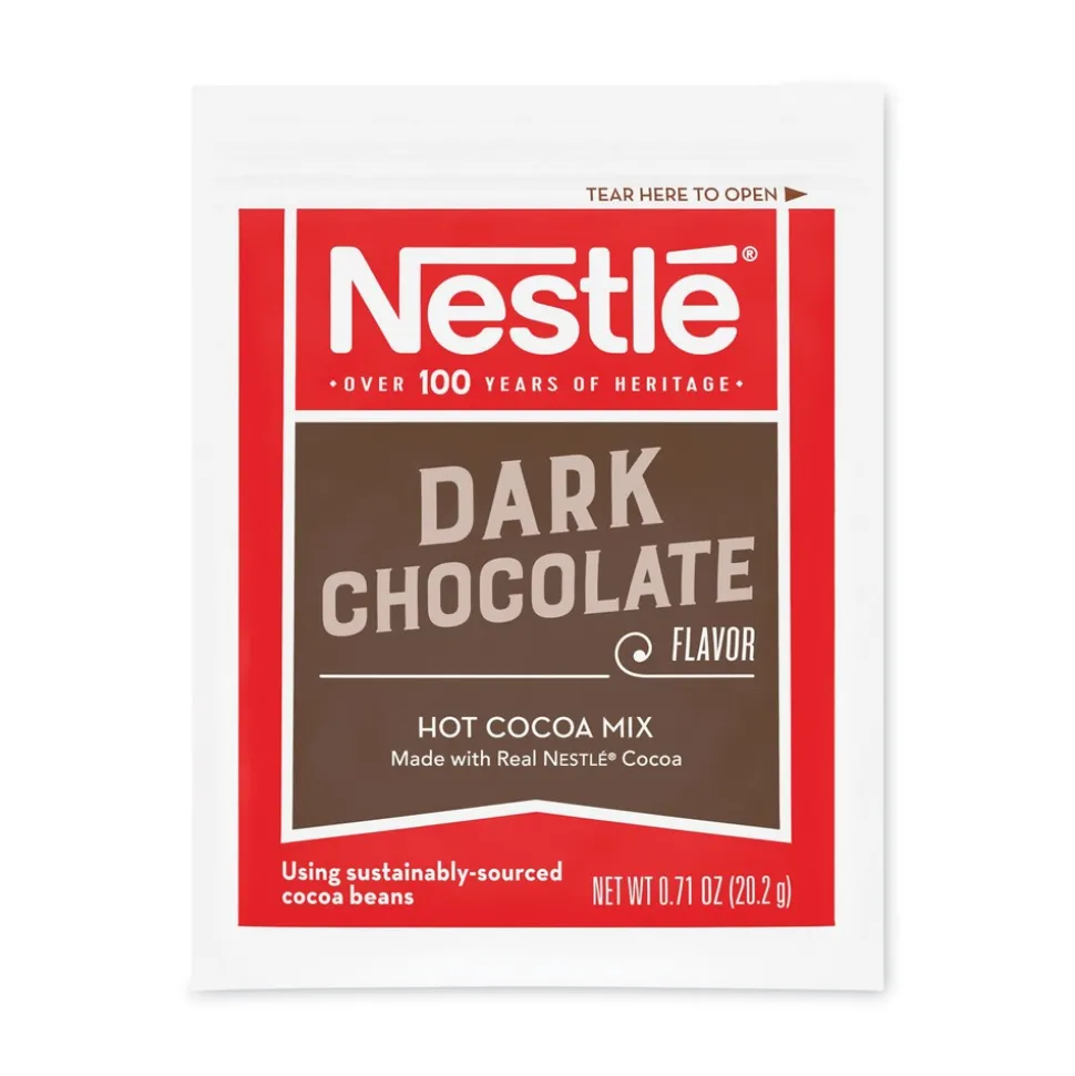Nestle 12096919 0.71 oz Hot Cocoa Mix Packet - Dark Chocolate (300/Carton)