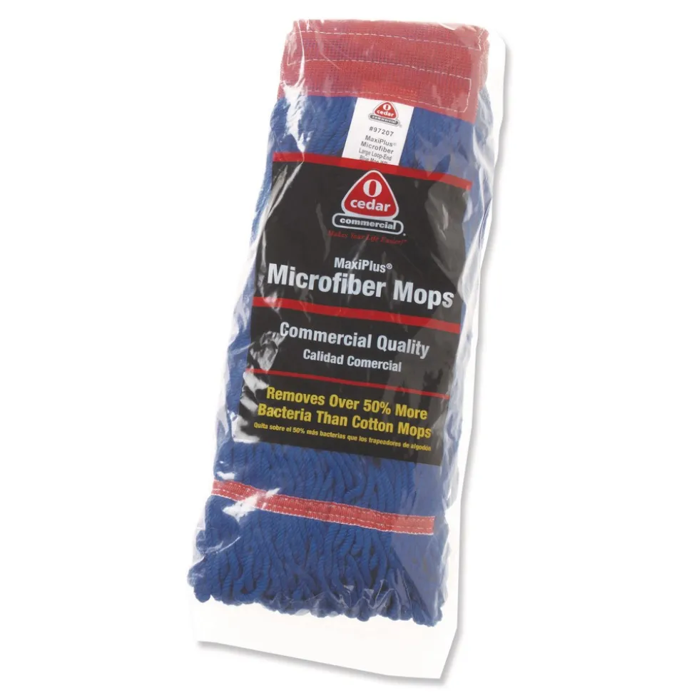 Nexstep Commercial Products MaxiPlus Microfiber Loop-End Mop, Microfiber, 24 oz, Blue