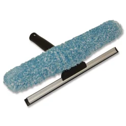 Nexstep Commercial Products MaxiPlus Combo Window Washer and Squeegee, 12-in Wide Blade, 8.5-in Handle